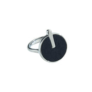 Anillo plata madera de palmera